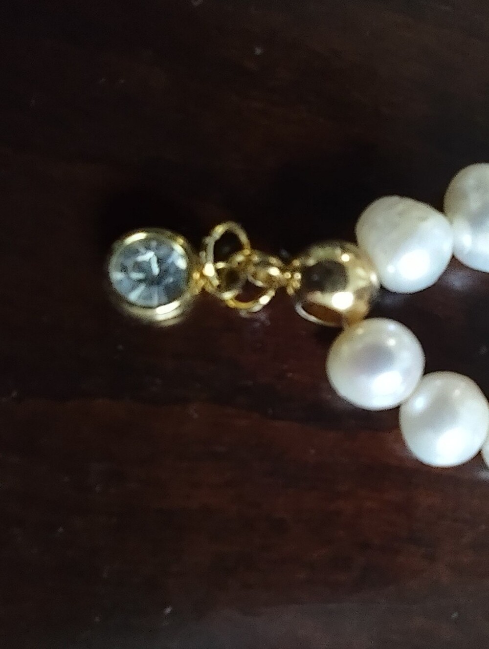 Classic White Pearl Necklace with Gold Accents
